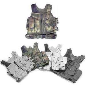  UTG Airsoft Deluxe Tactical Vest, Woodland Camo Sports 