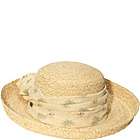 Natural Raffia Hat With Palm Rosette