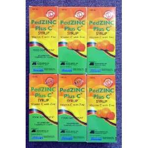  6 PedZinc Plus C Vitamin Syrup for Kids for Immune System 