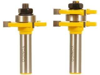 Yonico 15221   Matched Tongue and Groove Router Bit Set  