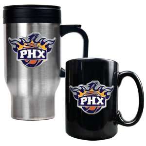  Phoenix Suns Stainless Steel Travel Mug & Black Ceramic 