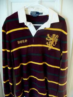 Ralph Lauren Polo Mens Rugby Shirt L Large British Lion  