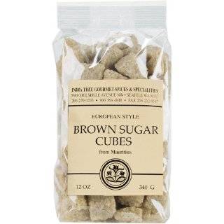 India Tree Brown European Style Sugar Cubes, 12 Ounce Bag (Pack of 3)