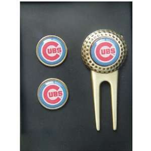   Cubs Divot Tool and Golf Ball Marker Set by Aminco
