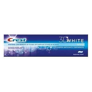  Crest 3d White Tooth Paste Radiant Mnt Size 7.6 OZ 