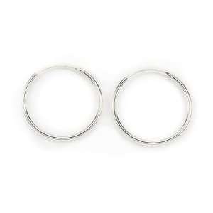  Barse Sterling Silver Endless Hoop Earrings, 3.5cm 