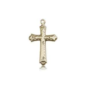  14kt Gold Cross Medal: Jewelry