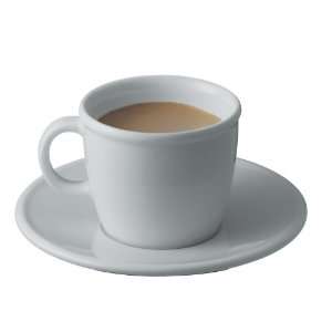  Bodum Corona Porcelain White Espresso Cup & Saucer, Set of 