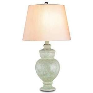 Currey and Company 6309 Frolick   One Light Table Lamp, Celadon/Clear 