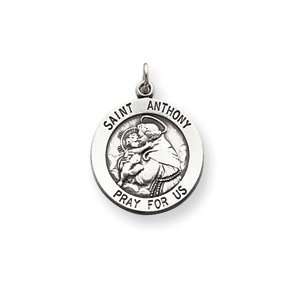 St. Anthony Medal 3/4in   Sterling Silver