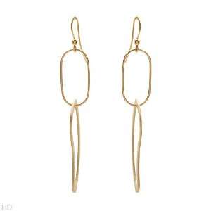 Made in Italy Attractive Earrings Made of 14K/925 Gold plated Silver 