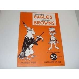 EAGLES VS BROWNS Sep 17th 1961 Original Game Program   Original NFL 