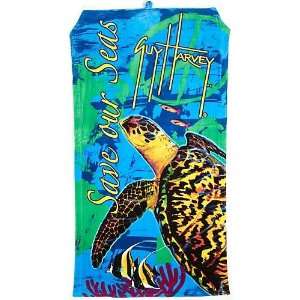  Guy Harvey Sea Turtle Beach Towel: Home & Kitchen