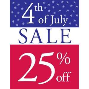  Fourth of July Sale Red White Blue Sign