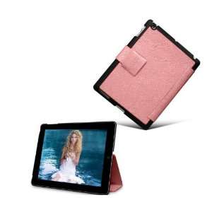  ICARER Genuine leather smart slim case cover for ipad 2 (Light Pink 
