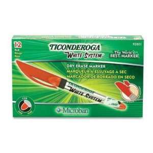  Dixon Dry Erase Markers, Antimicrobial, Fine Point, Red 