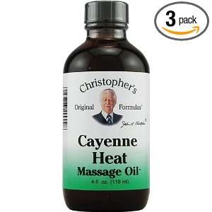  Dr. Christophers Cayenne Heat massage oil   4 Oz, Pack of 3 