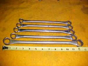 BLUE POINT SNAP ON TOOLS VINTAGE BOX END WRENCH SET 5pc  