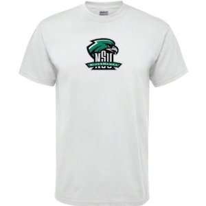  Northeastern State RiverHawks White Logo T Shirt Sports 