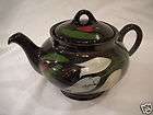vtg glossy brown teapot by royal canadian art pottery teapot