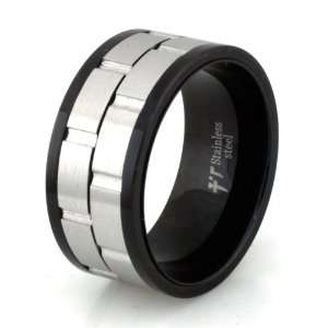  Two Tone Stainless Steel Spinner Ring (Size 11) Available 
