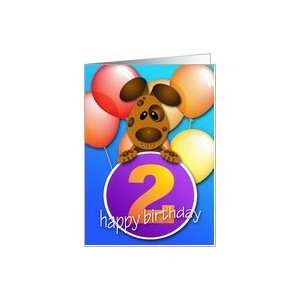  Puppy 2 Year Old Birthday Card Toys & Games