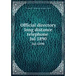   . Jul 1890 New England Telephone and Telegraph Company Books