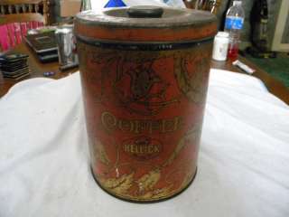 Vintage Geo F. Hellick Coffee Co Tin with Lid  