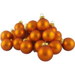  Club Pack Of 80 Matte Pumpkin Orange Glass Ball Christmas 