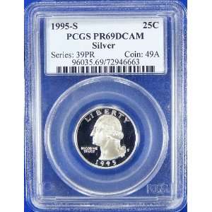  1995 S Silver Washington Proof Quarter PCGS Graded 