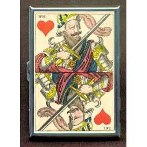  PLAYING CARD 1850 KING HEARTS ID Holder, Cigarette Case or 