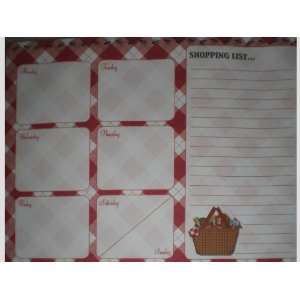  Menu Planner / Shopping List Magnetic Note Pad   Picnic 