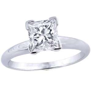  0.57CT F G color SI1 Clarity Diamond Engagement Ring 14KT 