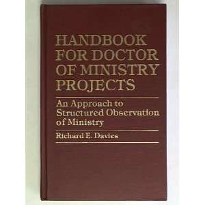  Handbook for Doctor of Ministry Projects (9780819137630 