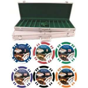  Jackpot Casino 11.5gm Clay 500 Chip Poker Set   With 