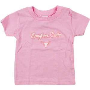   Newborn Girls Pink Longhorn Cutie T Shirt: Sports & Outdoors
