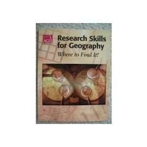  Research Skills for Geography Worktext, Consumable (Ags 