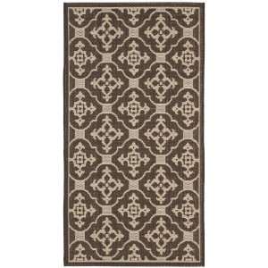  Safavieh CY6564 204 4 Courtyard Collection Chocolate and 