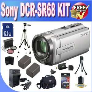 Sony DCR SR68 80GB Hard Disk Drive Handycam Camcorder + 32GB SDHC 