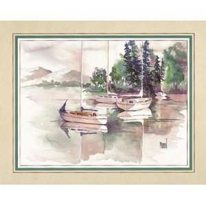  Sailboats Among Pine Trees by Terry Madden 28x22 Kitchen 