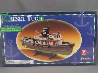 82 SCALE LINDBURG 70897 DIESEL TUG BOAT PLASTIC MODEL SHIP KIT 