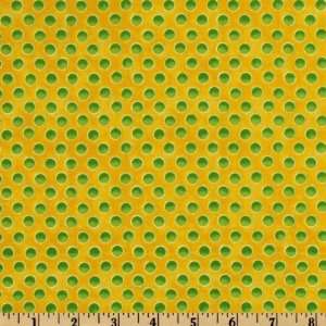  44 Wide Sandbox Dots Yellow/Green Fabric By The Yard 