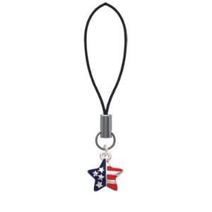    Mini USA Patriotic Star Cell Phone Charm [Jewelry]: Jewelry