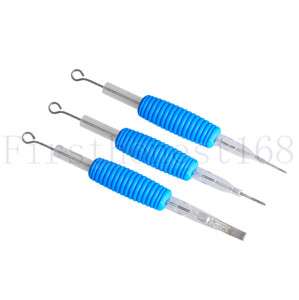   BLUE Tattoo Tube Tips Needles And/With 5/8 Grip RL RS M1 F Kit  