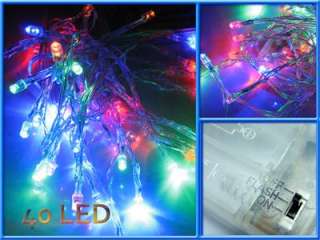 40 LED Colorful BATTERY String Fairy Light Party (Yellow, red, green 