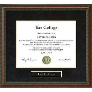Lee College Diploma Frame 