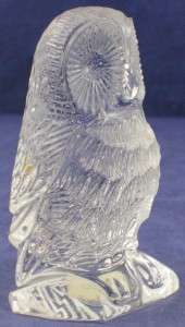 Waterford Crystal Owl Figurine Paperweight 4 1/4 inches  
