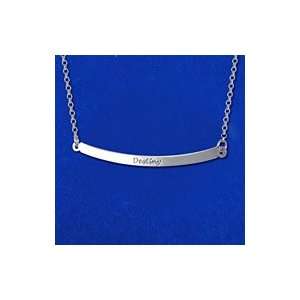  Sterling Silver Horizontal Bar Necklace Jewelry