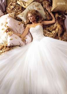 New White/Ivory Wedding Dress prom Gown Custom Size 4 6 8 10 12 14 
