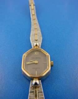 Lot 2 Helbros Wrist Watches Jewelry Ladies Quartz Crystal Gold Silver 